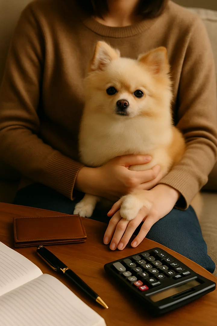 강아지를 안고 있는 보호자 – 지지밍고 호텔링 요금 안내