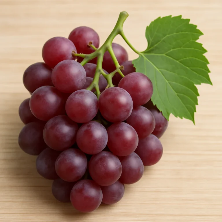 신선하고 탐스러운 붉은 포도송이